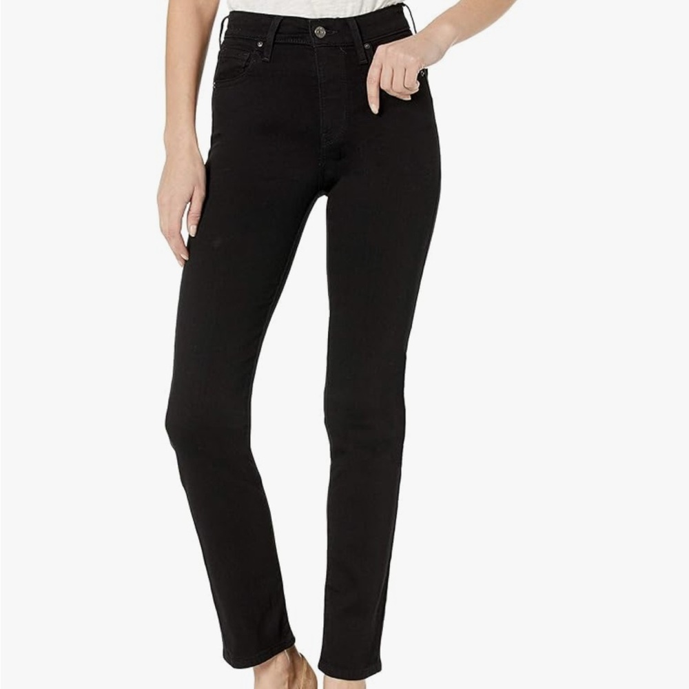 Levi’s 724 high rise straight jeans size 26 in black